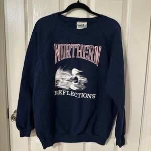 Northern Reflections Navy Graphic Crewneck Sweater